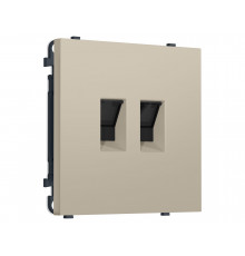 Компьютерная двойная розетка RJ-45 (8P8C) CAT6 с/ш Ambrella Volt SIGMA, Кашемир