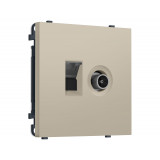 Розетка компьютерная + TV оконечной RJ-45 (8P8C) CAT6/50-870MHz 1dB с/ш Ambrella Volt SIGMA, Кашемир