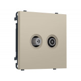 Розетка TV оконечной + SAT 5-862MHz 3.5dB/950-2150MHz 3.8dB Ambrella Volt SIGMA, Кашемир