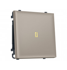 1-кл проходной выключатель с подсветкой 3200K 10A-250V Ambrella Volt SIGMA, Серо-бежевый матовый