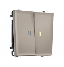 2-кл выключатель с подсветкой 3200K 10A-250V Ambrella Volt SIGMA, Серо-бежевый матовый