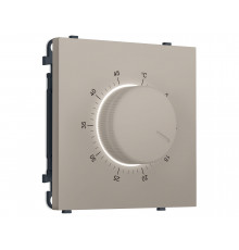 Терморегулятор с датчиком для теплого пола с подсветкой 16A-250V Ambrella Volt SIGMA, Серо-бежевый матовый