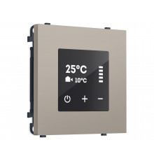Терморегулятор сенсорный с датч. для тепл. пола AC 3500W 16A-250V Ambrella Volt SIGMA, Серо-бежевый матовый