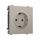 Электрическая розетка 50Hz 2P+E с/з 16A-250V Ambrella Volt SIGMA, Серо-бежевый матовый