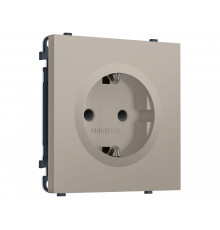 Электрическая розетка 50Hz 2P+E с/з с/ш 16A-250V Ambrella Volt SIGMA, Серо-бежевый матовый
