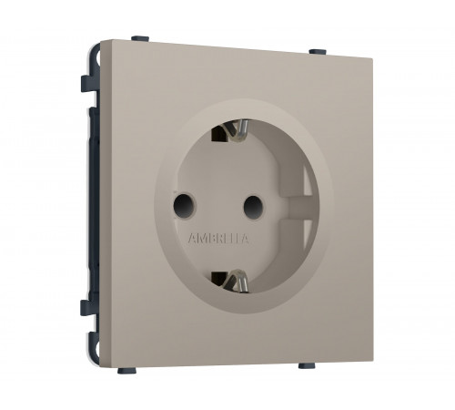 Электрическая розетка 50Hz 2P+E с/з с/ш 16A-250V Ambrella Volt SIGMA, Серо-бежевый матовый