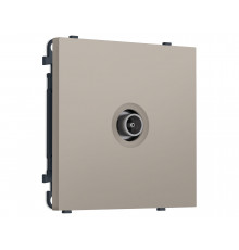 TV розетка оконечной 50-870 MHz 1dB Ambrella Volt SIGMA, Серо-бежевый матовый
