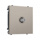 TV розетка SAT 5-2400MHz 3.5dB Ambrella Volt SIGMA, Серо-бежевый матовый