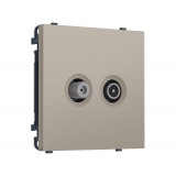 Розетка TV оконечной + SAT 5-862MHz 3.5dB/950-2150MHz 3.8dB Ambrella Volt SIGMA, Серо-бежевый матовый