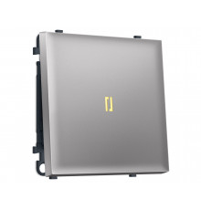 1-кл выключатель с подсветкой 3200K 10A-250V Ambrella Volt SIGMA, Сталь матовый