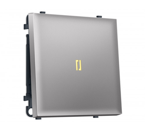1-кл выключатель с подсветкой 3200K 10A-250V Ambrella Volt SIGMA, Сталь матовый