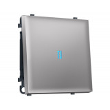 1-кл выключатель с подсветкой 10000K 10A-250V Ambrella Volt SIGMA, Сталь матовый
