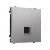 Компьютерная розетка RJ-45 (8P8C) CAT6 с/ш Ambrella Volt SIGMA, Сталь матовый