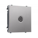 TV розетка проходной 5-1000 MHz 4dB Ambrella Volt SIGMA, Сталь матовый