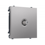 TV розетка SAT 5-2400MHz 3.5dB Ambrella Volt SIGMA, Сталь матовый