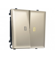 2-кл проходной выключатель с подсветкой 3200K 10A-250V Ambrella Volt SIGMA, Шёлк