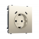 Электрическая розетка 2USB С+C 20W (быст. зар.) с/з с/ш 16A-250V Ambrella Volt SIGMA, Шёлк