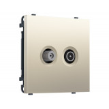 Розетка TV оконечной + SAT 5-862MHz 3.5dB/950-2150MHz 3.8dB Ambrella Volt SIGMA, Шёлк