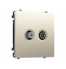 Розетка TV оконечной + SAT 5-862MHz 3.5dB/950-2150MHz 3.8dB Ambrella Volt SIGMA, Шёлк