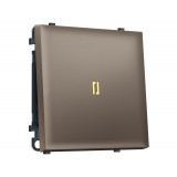1-кл проходной выключатель с подсветкой 3200K 10A-250V Ambrella Volt SIGMA, Темная бронза матовый
