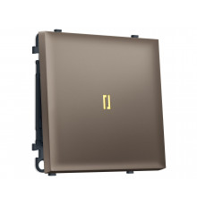 1-кл проходной выключатель с подсветкой 3200K 10A-250V Ambrella Volt SIGMA, Темная бронза матовый