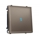 1-кл проходной выключатель с подсветкой 10000K 10A-250V Ambrella Volt SIGMA, Темная бронза матовый