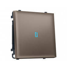 1-кл проходной выключатель с подсветкой 10000K 10A-250V Ambrella Volt SIGMA, Темная бронза матовый