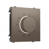 Терморегулятор с датчиком для теплого пола с подсветкой 16A-250V Ambrella Volt SIGMA, Темная бронза матовый