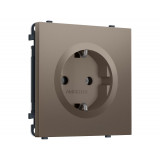 Электрическая розетка 50Hz 2P+E с/з 16A-250V Ambrella Volt SIGMA, Темная бронза матовый