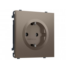 Электрическая розетка 50Hz 2P+E с/з 16A-250V Ambrella Volt SIGMA, Темная бронза матовый