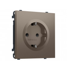 Электрическая розетка 50Hz 2P+E с/з с/ш 16A-250V Ambrella Volt SIGMA, Темная бронза матовый