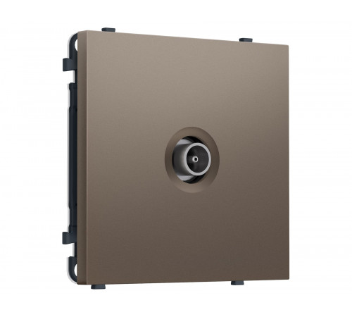 TV розетка оконечной 50-870 MHz 1dB Ambrella Volt SIGMA, Темная бронза матовый