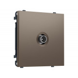 TV розетка проходной 5-1000 MHz 4dB Ambrella Volt SIGMA, Темная бронза матовый