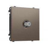 TV розетка SAT 5-2400MHz 3.5dB Ambrella Volt SIGMA, Темная бронза матовый