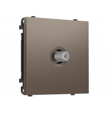 TV розетка SAT 5-2400MHz 3.5dB Ambrella Volt SIGMA, Темная бронза матовый
