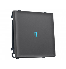 1-кл выключатель с подсветкой 10000K 10A-250V Ambrella Volt SIGMA, Антрацит серый