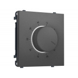 Терморегулятор с датчиком для теплого пола с подсветкой 16A-250V Ambrella Volt SIGMA, Антрацит серый