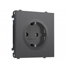 Электрическая розетка 50Hz 2P+E с/з 16A-250V Ambrella Volt SIGMA, Антрацит серый