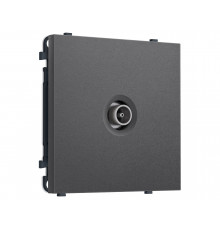 TV розетка оконечной 50-870 MHz 1dB Ambrella Volt SIGMA, Антрацит серый