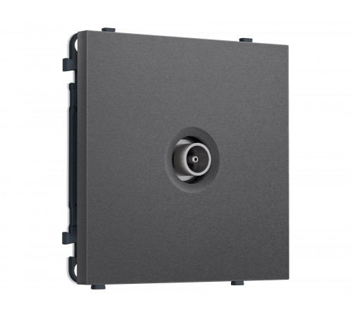 TV розетка оконечной 50-870 MHz 1dB Ambrella Volt SIGMA, Антрацит серый