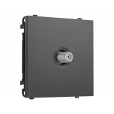 TV розетка SAT 5-2400MHz 3.5dB Ambrella Volt SIGMA, Антрацит серый