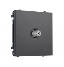 TV розетка SAT 5-2400MHz 3.5dB Ambrella Volt SIGMA, Антрацит серый