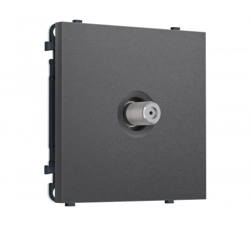 TV розетка SAT 5-2400MHz 3.5dB Ambrella Volt SIGMA, Антрацит серый