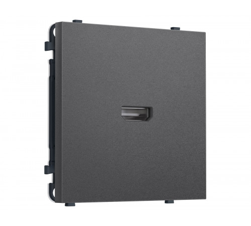 Розетка HDMI 2.1 30V/900MS 4K-120HZ 8K-60Hz Ambrella Volt SIGMA, Антрацит серый