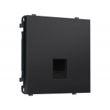 Компьютерная розетка RJ-45 (8P8C) CAT6 с/ш Ambrella Volt SIGMA, Черный матовый