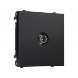 TV розетка проходной 5-1000 MHz 4dB Ambrella Volt SIGMA, Черный матовый