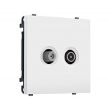 Розетка TV оконечной + SAT 5-862MHz 3.5dB/950-2150MHz 3.8dB Ambrella Volt SIGMA, Белый Мягкое касание