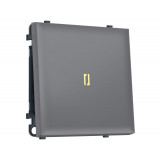 1-кл выключатель с подсветкой 3200K 10A-250V Ambrella Volt SIGMA, Платиново-серый Мягкое касание