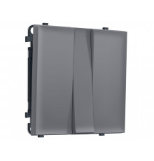 3-кл выключатель 10A-250V Ambrella Volt SIGMA, Платиново-серый Мягкое касание