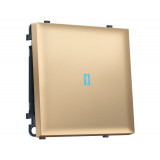 1-кл проходной выключатель с подсветкой 10000K 10A-250V Ambrella Volt SIGMA, Золото Мягкое касание